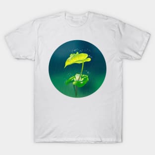 Minhwa: Green Frogs in Rainy Summer C Type (Korean traditional/folk art) T-Shirt